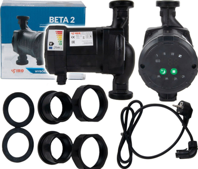 Pompe qarkulluese EXEC Pump CO BETA II 25-40/180, me kursim të madh energjie, me ekran elektronik, e zezë