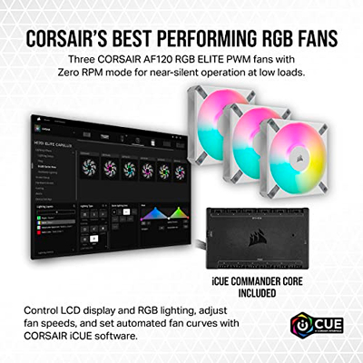 Ftohës uji për CPU Corsair iCUE H150i Elite LCD XT, 360mm, ARGB, i bardhë