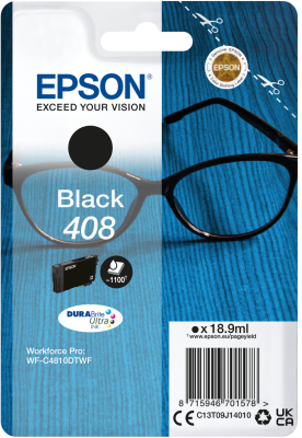 Ngjyrë Epson Singlepack 408 DURABrite, e zezë