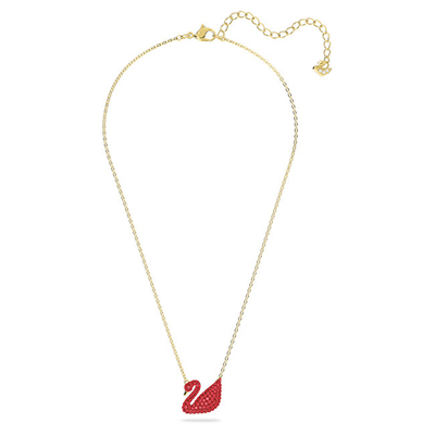 Qafore për femra Swarovski, e artë/kuqe