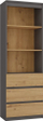 Raft librash Olimp RS-60, 3 rafte, 3 sirtarë, anthracite lis Artisan