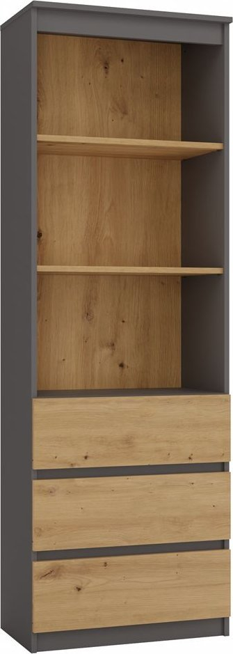 Raft librash Olimp RS-60, 3 rafte, 3 sirtarë, anthracite lis Artisan