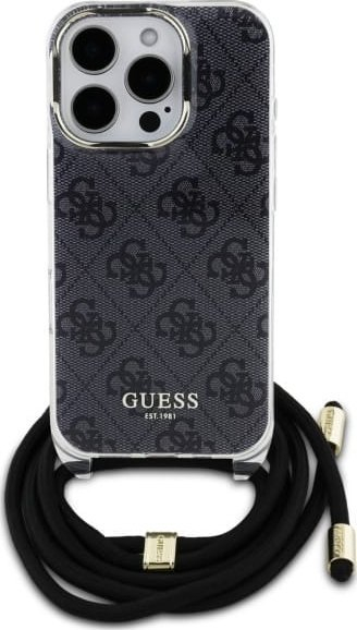 Maskë telefoni Guess GUHCP16LHC4SEK, për iPhone 16 Pro 6.3", Crossbody, e zezë
