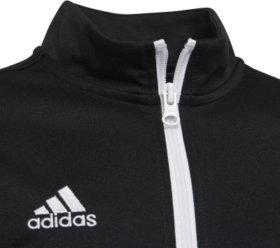 Bluzë sportive Adidas Entrada 22 Track Jr H57520, për kalamaj, me zinxhir, e zezë
