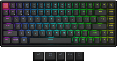 Механичка тастатура Keychron K2 QMK V3 Banana, безжична, RGB, црна