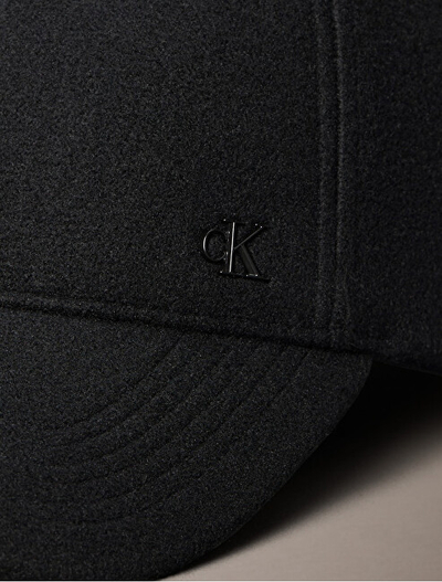 Kapelë Calvin Klein Polyester Logo Embroidered, për meshkuj, ONE SIZE, e zezë