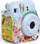 Këllëf kamere LoveInstant për Fujifilm Instax Mini 12, lëkurë eko, me rrip, me pika shumëngjyrëshe