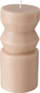 Qiri dekorativ Celona, parafinë, 14 x 6.5 cm, bezhë
