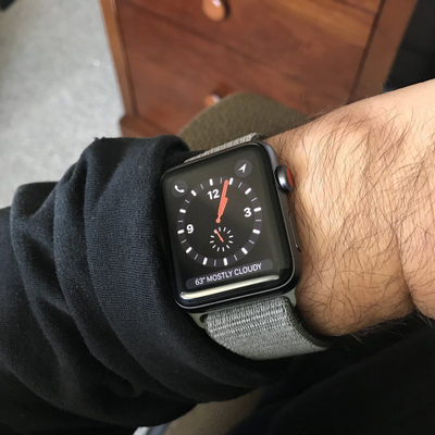 Паметна нараквица Tech-Protect Nylon за Apple Watch 42 44 45mm, дишлив најлон, темно зелена