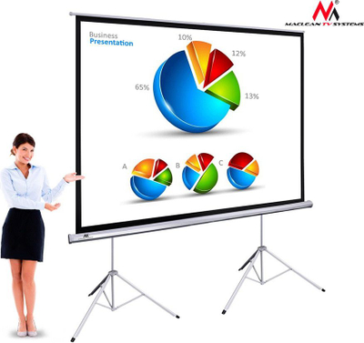Екран за проектор Маклин MC-712 Economy, 150\", 4:3 300x225cm, со статив