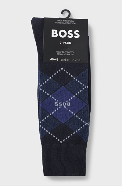 Set çorape për meshkuj HUGO BOSS mHB1263, 2 palë, të kaltra