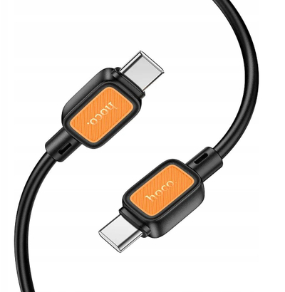 Kabllo USB C në USB C Hoco X108, 60W, 1m, e zezë