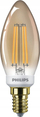 Llampë dekorative LED Philips Vintage Classic Gold Candle B35, 2.5W E14, 1800K, e artë