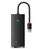 HUB USB C Baseus 6 in 1, HDMI 4K, 3x USB 3.0, RJ45, PD, blu