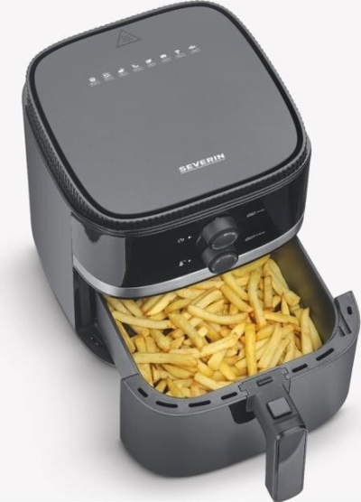 Fritezë me ajër të nxehtë SEVERIN FR 2452, 5L, ekran LED, e zezë argjendtë