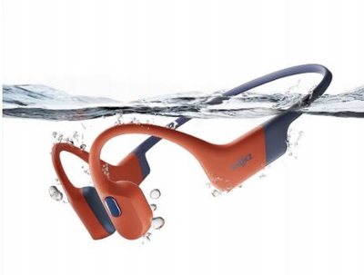 Спортски слушалки Shokz OpenSwim Pro, 32GB MP3, IP68, портокалово-црвени