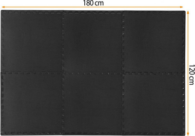 Tapet mbrojtës puzzle Neo-Sport, 60 cm x 60 cm x 1 cm, i zi