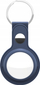 Mbajtëse çelësash KeyBudz Leather Keyring për Apple AirTag, lëkurë natyrale, blu e errët