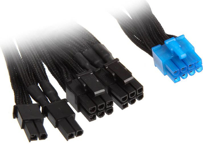 Кабел SilverStone PCIe 8-пин - PCIe 8-пин, 0.55 m, црн