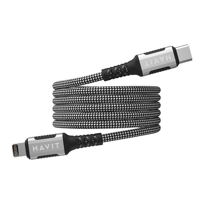 Магнетски кабел Havit Type C во Lightning, 1m, црн