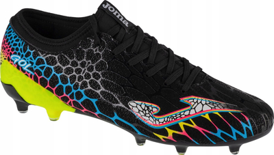Këpucë futbolli Joma Gol 2401, për burra, fushë e fortë, të zeza me të verdhë fluoreshente