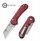 Thikë pune CIVIVI Elementum Utility, çelik inox stonewash, dorezë alumini, burgundy