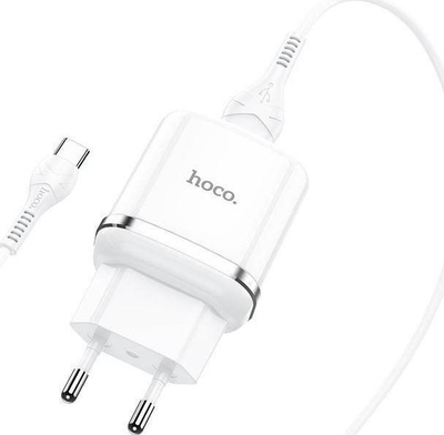 Karikues muri Hoco N3, USB me kabllo Type C, QC 3.0, i bardhë