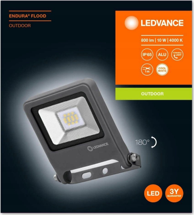 Prozhektor LED Ledvance Endura Flood 10W 840, IP65, gri i errët