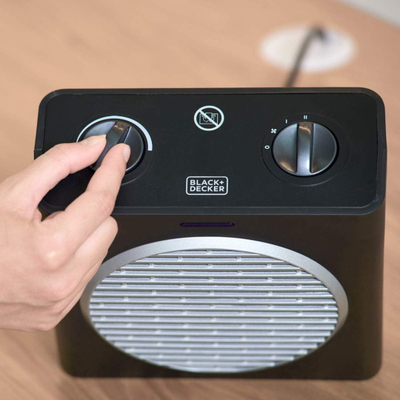 Ventilator Black+Decker BXSH2003E, kompakt, i bardhë
