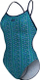 Kostum banje njëpjesësh për goca Arena Starfish Lace, MaxLife Eco, me yll deti, blu jeshile