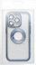 Këllëf telefoni Glam për iPhone 13, TPU transparent, mbrojtje kamera, blu