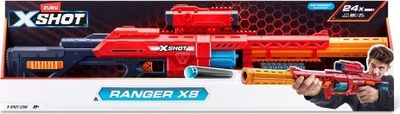 Armë lodër Zuru X-Shot Ranger X8, me shigjeta shkumë, set 24 copë, e kuqe portokalli