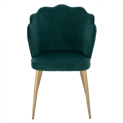 Karrige velvet + metal 48×48×85 cm (HM8737.03), gjelbër/ ari