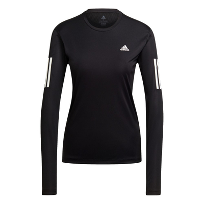 Долга маица за трчање adidas Own The Run, со долги ракави, за жени, црна