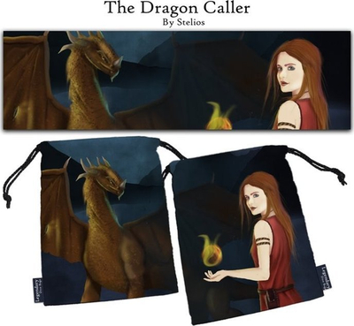Çantë zare Stelios Dragon Caller, mikrofibër, mbyllje me litarë sateni, shumëngjyrëshe