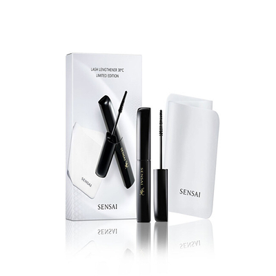 Set për qerpikë Sensai Lash Lengthener Maskarë për volum 10 ml + Leckë për pastrimin e fytyrës