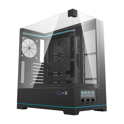 Kuti kompjuteri Darkflash DY450 pa ventilatorë (i zi)