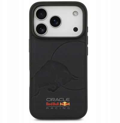 Maskë telefoni Red Bull Case Meshed Debossed Bull MagSafe për iPhone 17 Pro, mbrojtëse, blu navy