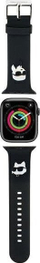 Rrip ore Karl Lagerfeld për Apple Watch, Rubber NFT Karl &amp; Choupette, 42/44/45mm edhe Ultra, i zi