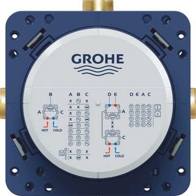 Kuti ndërtimi universale Grohe Rapido SmartBox, 3 dalje 1/2", blu