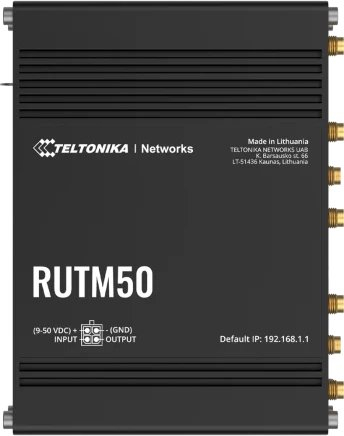 Целуларен рутер Teltonika RUTM50, 5G, dual SIM, сив