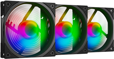 Ventilatorë SilentiumPC Fluctus 120 PWM ARGB, 3x120mm