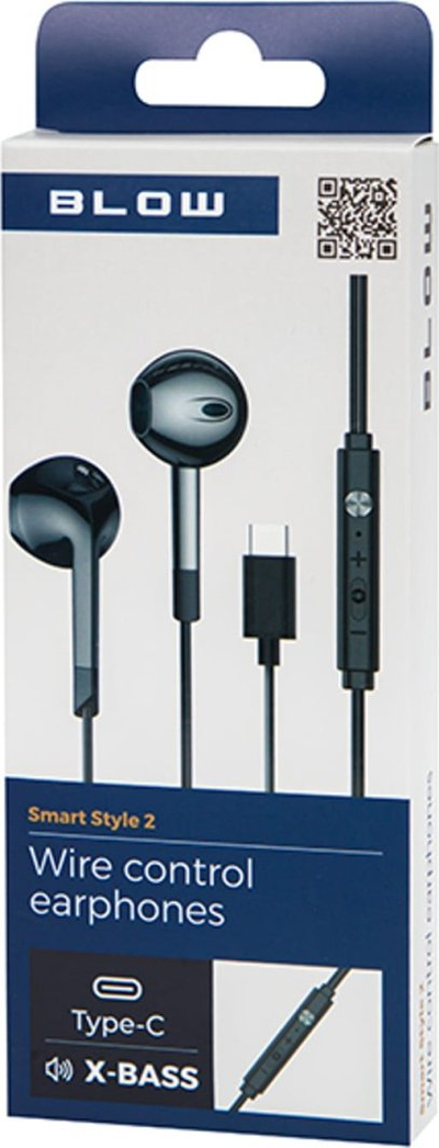 Слушалки Blow B-17, USB-C, со микрофон, црни