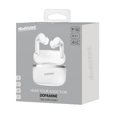 Dëgjuese Audictus Dopamine True Wireless Stereo, të bardha