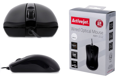 Maus Activejet AMY-202, USB, 1000 DPI, i zi