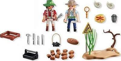 Set lodër PLAYMOBIL Dinosaur Researchers And Fossils 71805, me figura, shumëngjyrësh