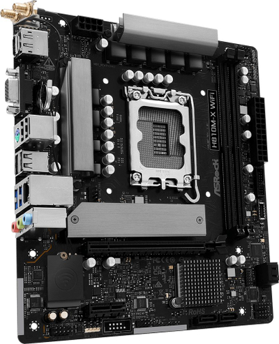 Pлоча Asrock H810M-X WiFi, Intel H810, DDR5, Micro ATX