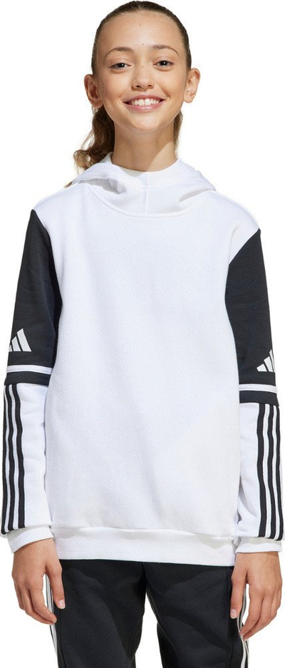 Bluzë me kapuç Adidas Squadra 25 Sweat Hoody Jr JD4807, për kalamaj, pambuk, blu