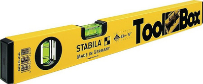 Nivel me flluskë Stabila 16320 Alu, 43 cm, alumini, i verdhë