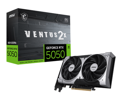 Kartë grafike MSI GeForce RTX, 8GB GDDR6, dy ventilatorë, e zezë argjendtë